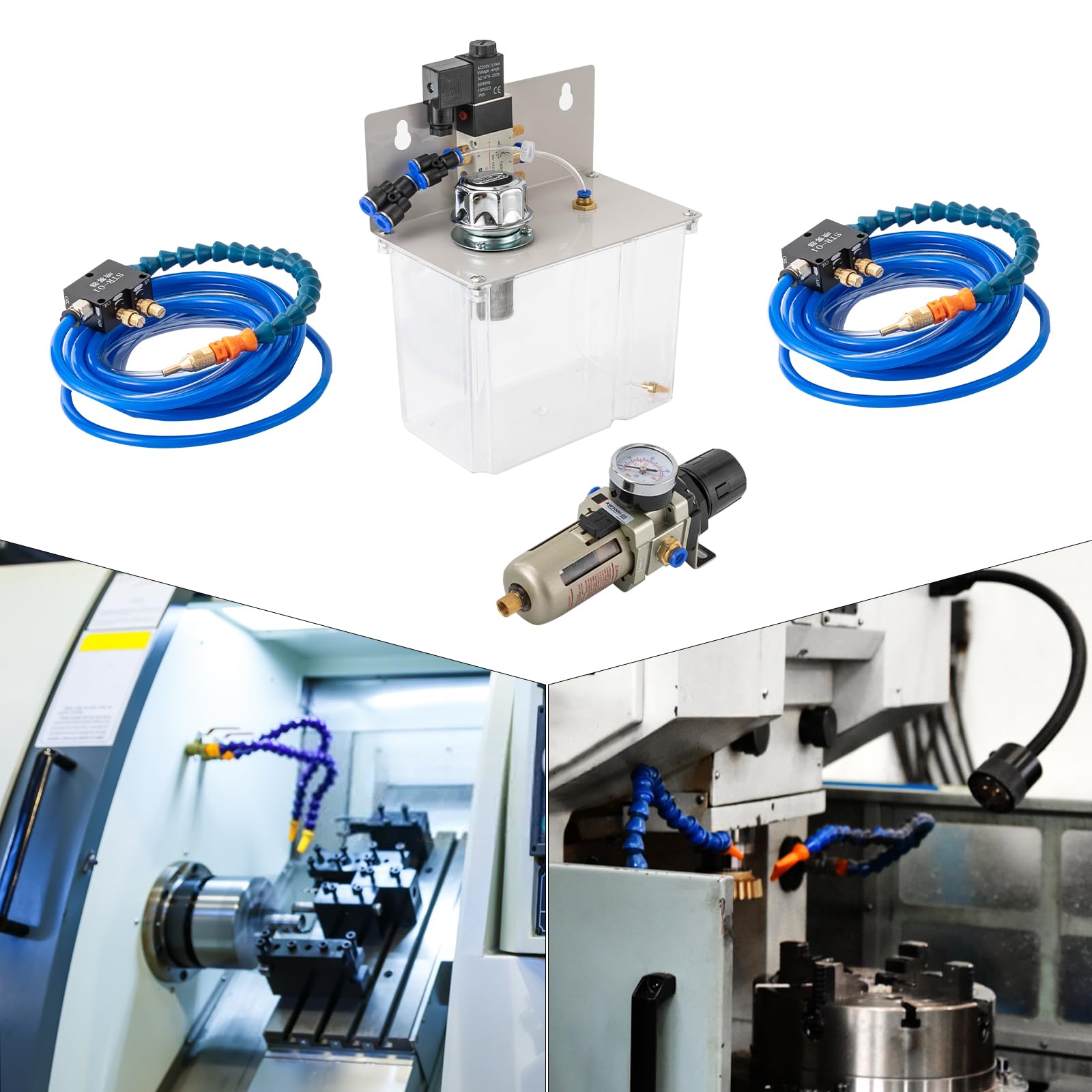 220-V-Kühl- und Schmiermittel-Sprühsystem, geeignet für CNC-Dreh- und Bohrmaschinen, Kühlmittelpumpe, Ölnebelsprüher.