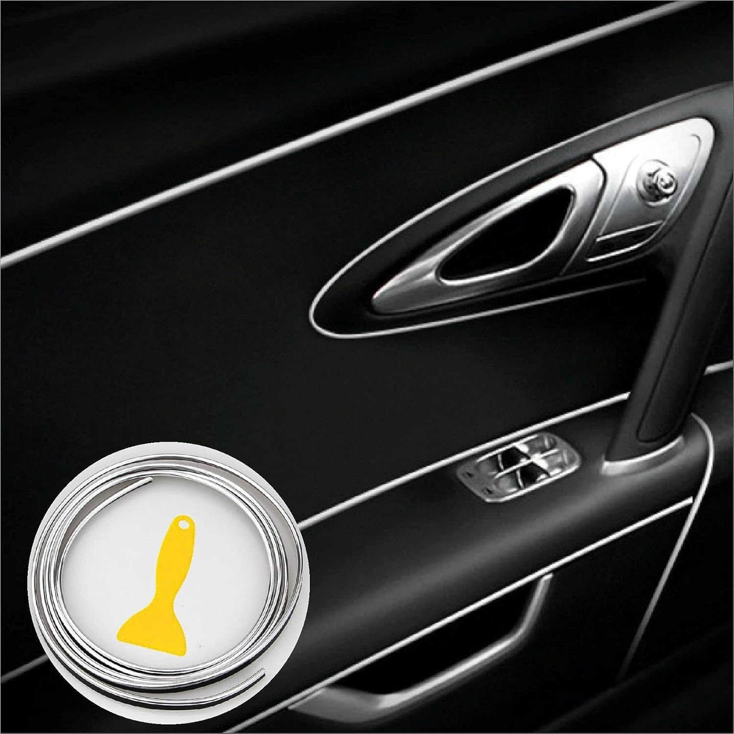 Car Interior Decorative Molding Door Panel Dashboard Gap Trim Strip 10ft (Pink)