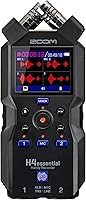 Zoom H4essential 4-Track Handy Recorder: 32-Bit Float, X/Y Mics to 130dB SPL, Accessibility, XLR Inputs for Musicians Podcasters Filmmakers