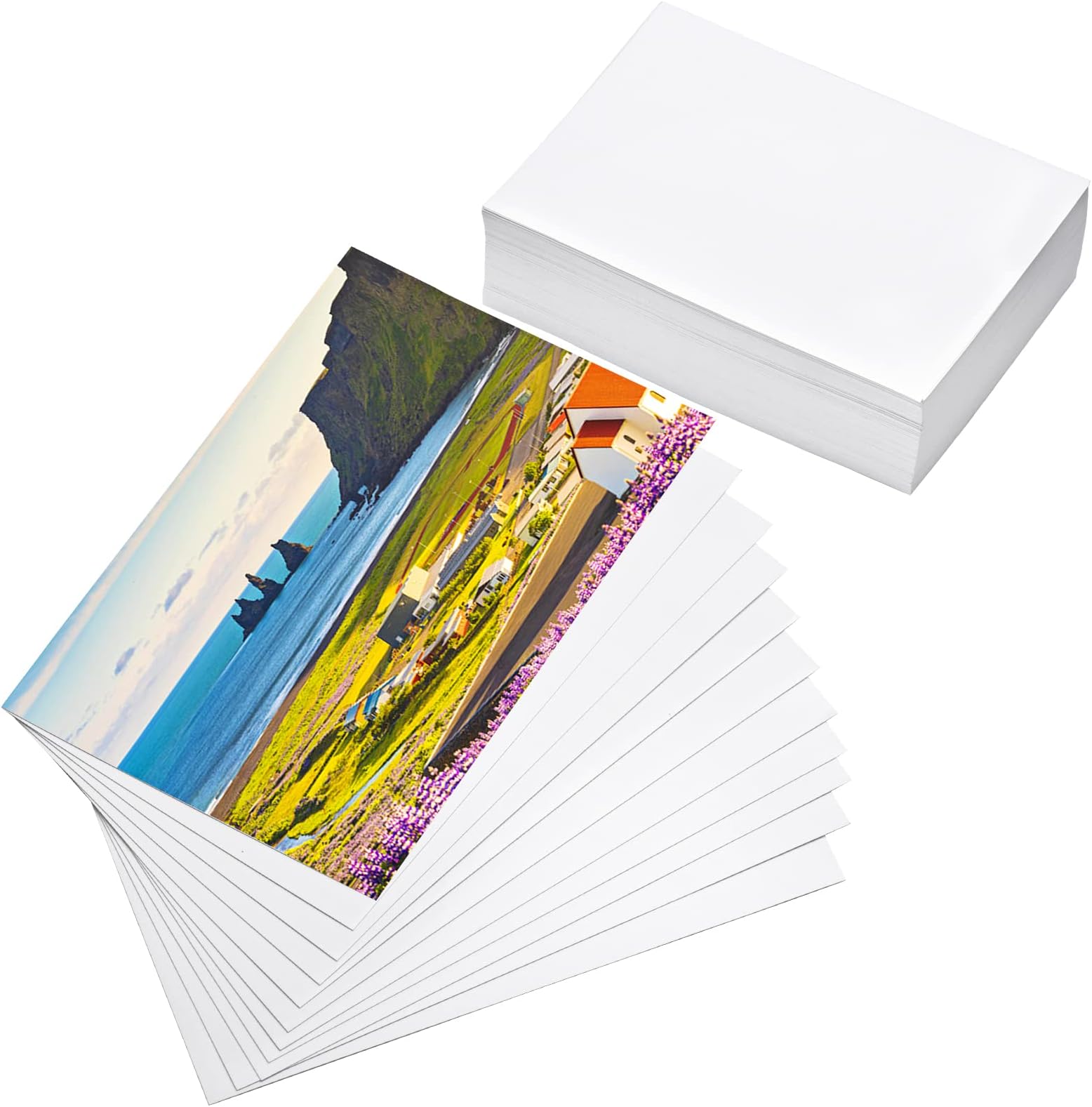 LOKUNN 200 Sheets Photo Paper Glossy, 4 * 6 Inch Photo Paper for Printer Picture, Inkjet Printing Photo Paper 180 gsm, Suitable for Flyers, Calendars and 1st Birthday Photo Banner