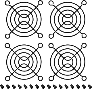 HiQltyla 나사가 있는 60mm 팬 그릴, 60mm 팬용 데스크탑 컴퓨터 케이스 팬 그릴, 블랙 색상 - 4팩