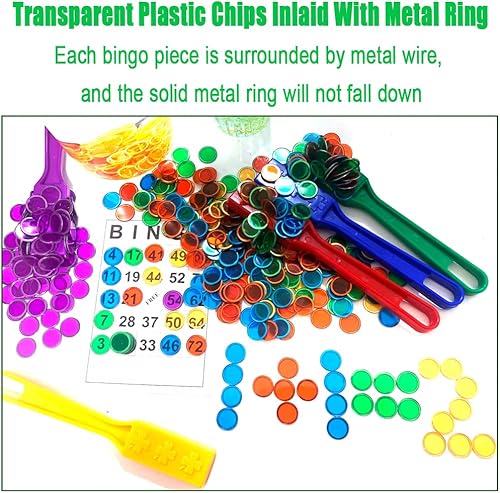 Miniatura 3 de Juego de varitas magnéticas y fichas de bingo, varita magnética con 100 discos de metal para niños, kit STEM de ciencia escolar, accesorios de