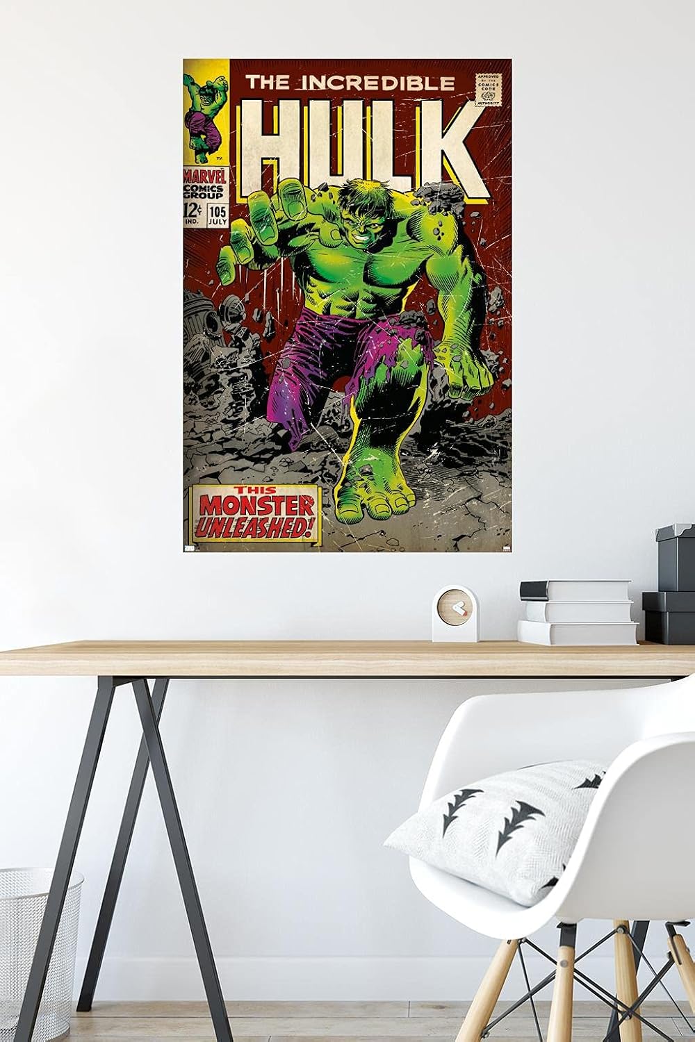 Marvel Comics Hulk - Incredible Hulk #105 Wall Poster, 34L" x 22.4W", Premium Unframed Version