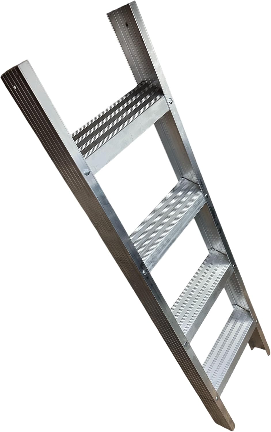 Louisville Ladder PK1252 Bottom Section Replacement for AL228P Attic Ladder – Aluminum 4-Step Assembly with Hinges & Hardware (Not Full Ladder)