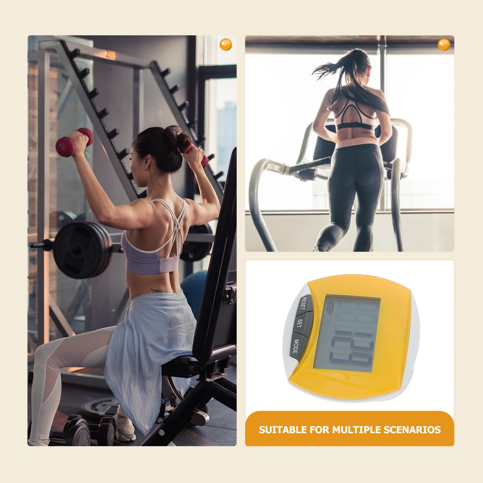 Gogogmee Multi Functional LCD Pedometer with Clip for Walking and Running Display Fitness Goal Monitor Accurate Distance and Calorie Counter for All Ages