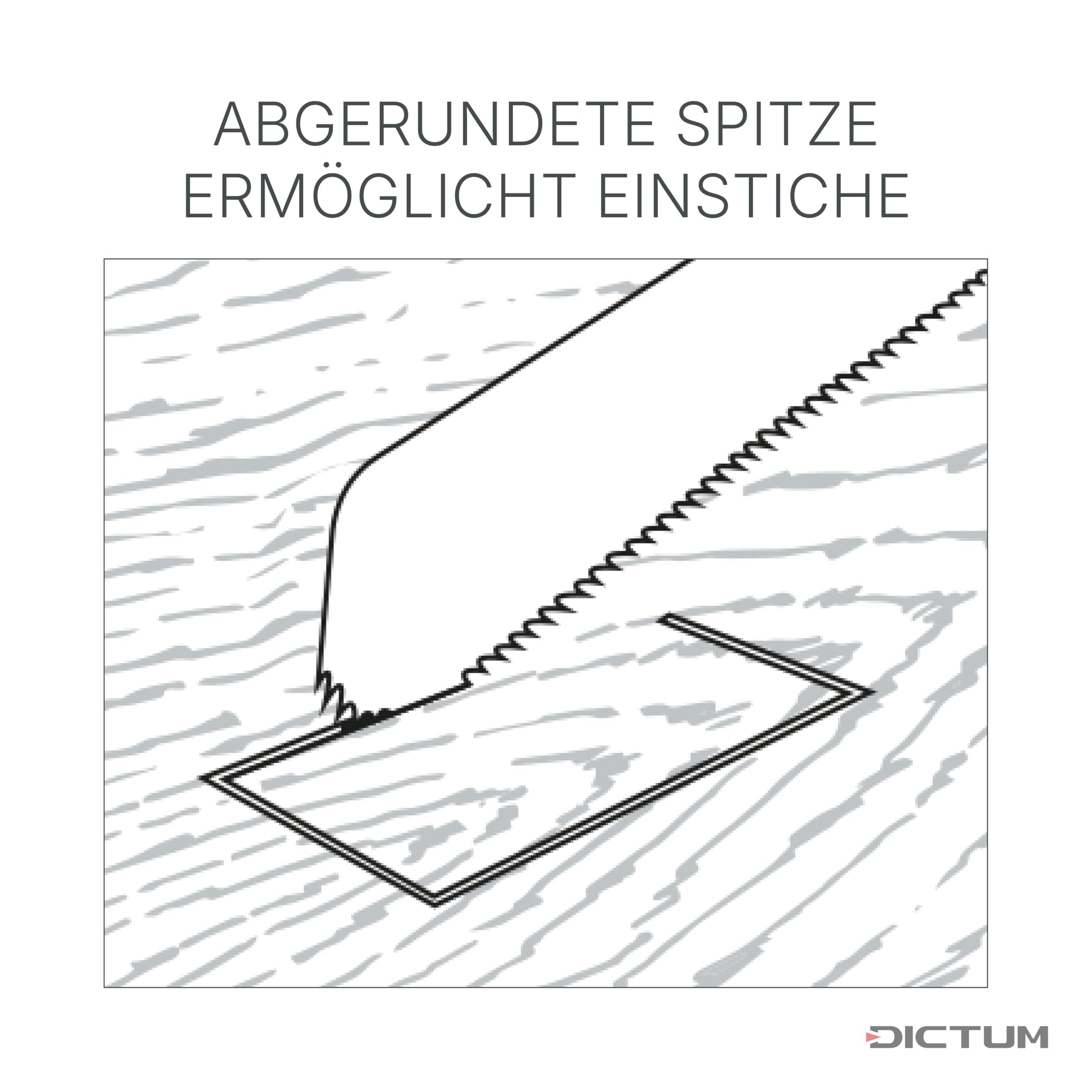 DICTUM Japansäge Ersatzblatt 180 mm – Ersatzblatt für Japanische Säge Kataba Super Hard Compact | Feinsäge Holz Blatt kompatibel mit DICTUM Japansäge & Japan Säge