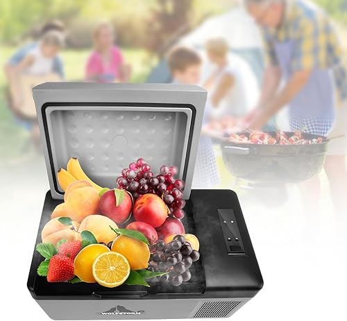 Refrigerador portátil para automóvil, 1224 V CC y 110-240 V CA (-4 F  68 F) 15L16 cuartos de galón, mini refrigerador para RV, furgoneta, vehículo,