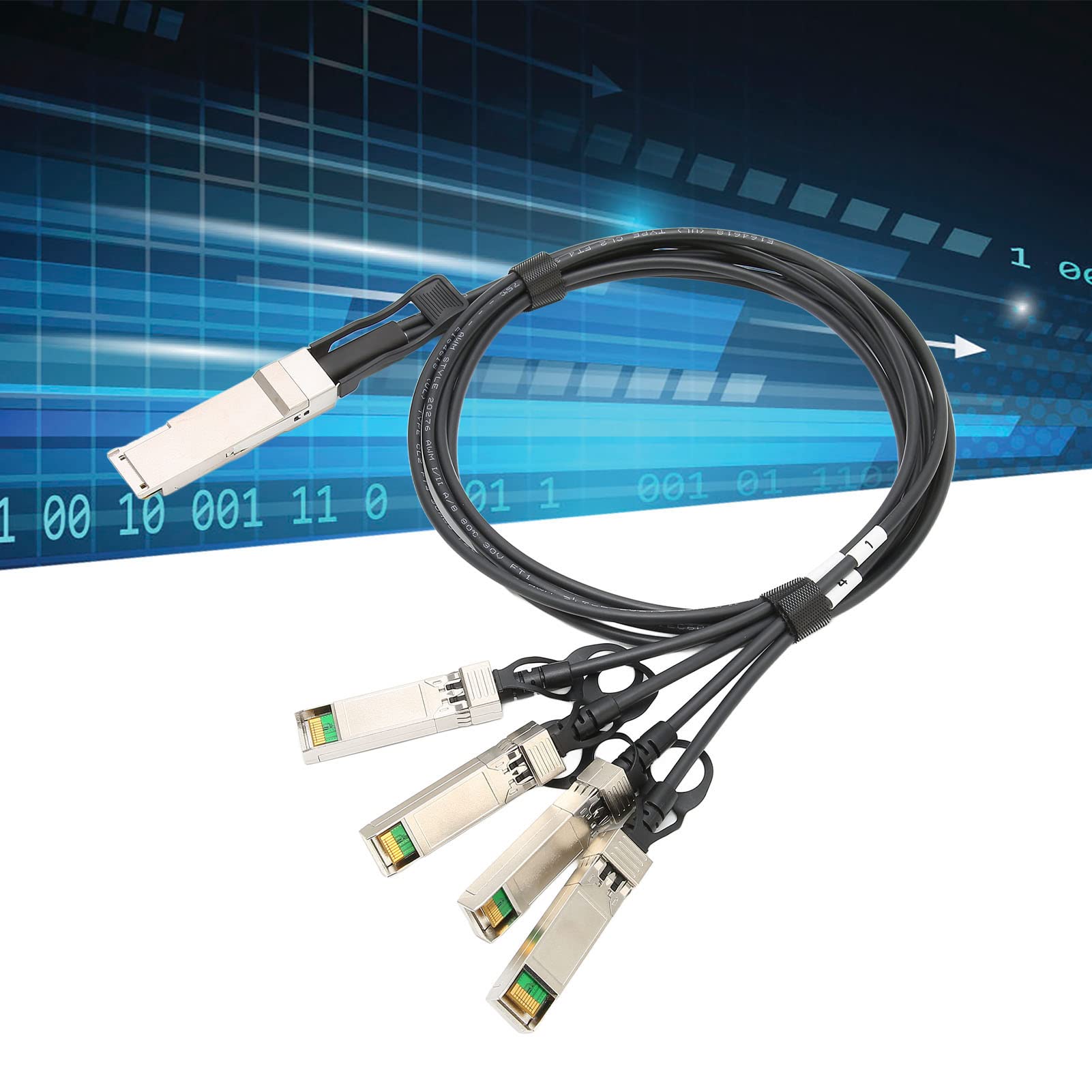 Ejoyous 40G QSFP do 4 SFP+ DAC Kabel, 1m Stop Cynkowy