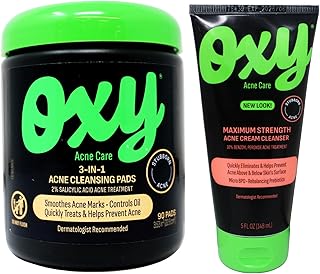 Oxy Kit de cuidado del acné: almohadillas lim...