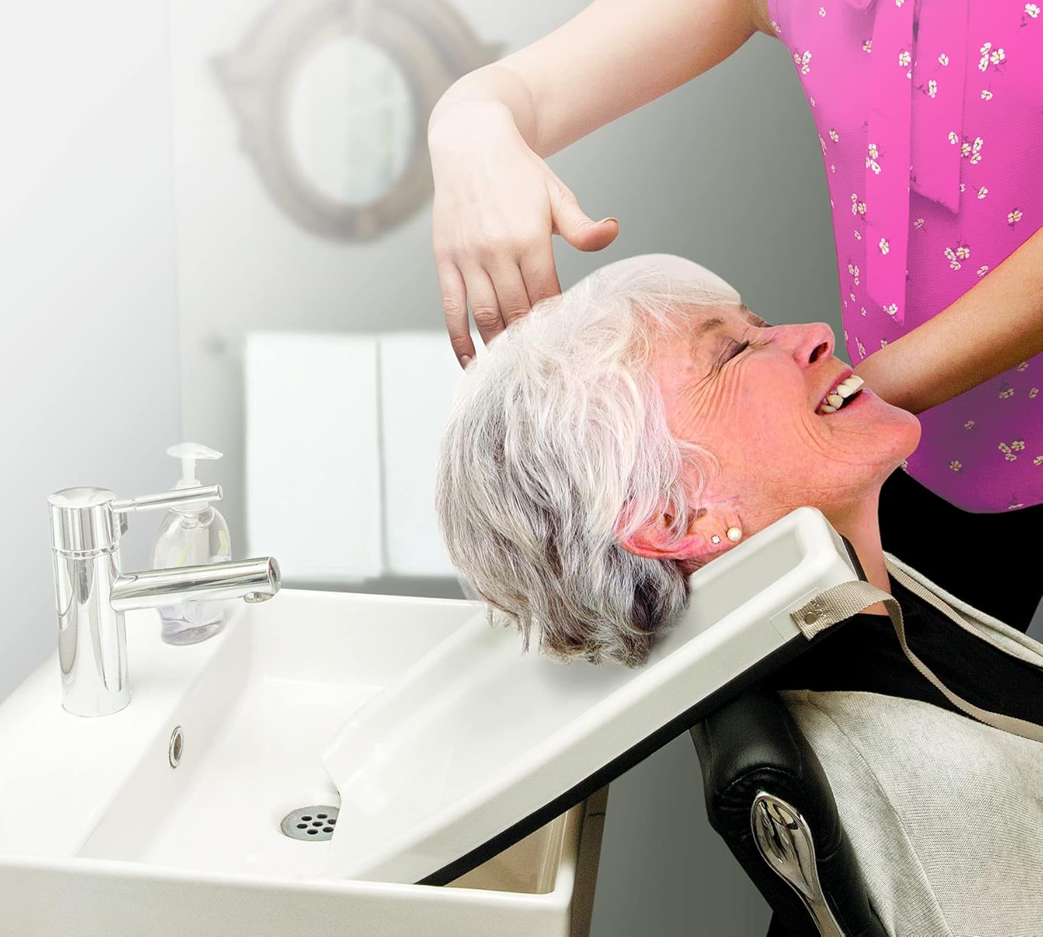 IdeaWorks JIIJB4722 - Hair Washing Tray,17-3/4 x 13 x 1-3/4, White, 1 Count (Pack of 1) : Health & Household