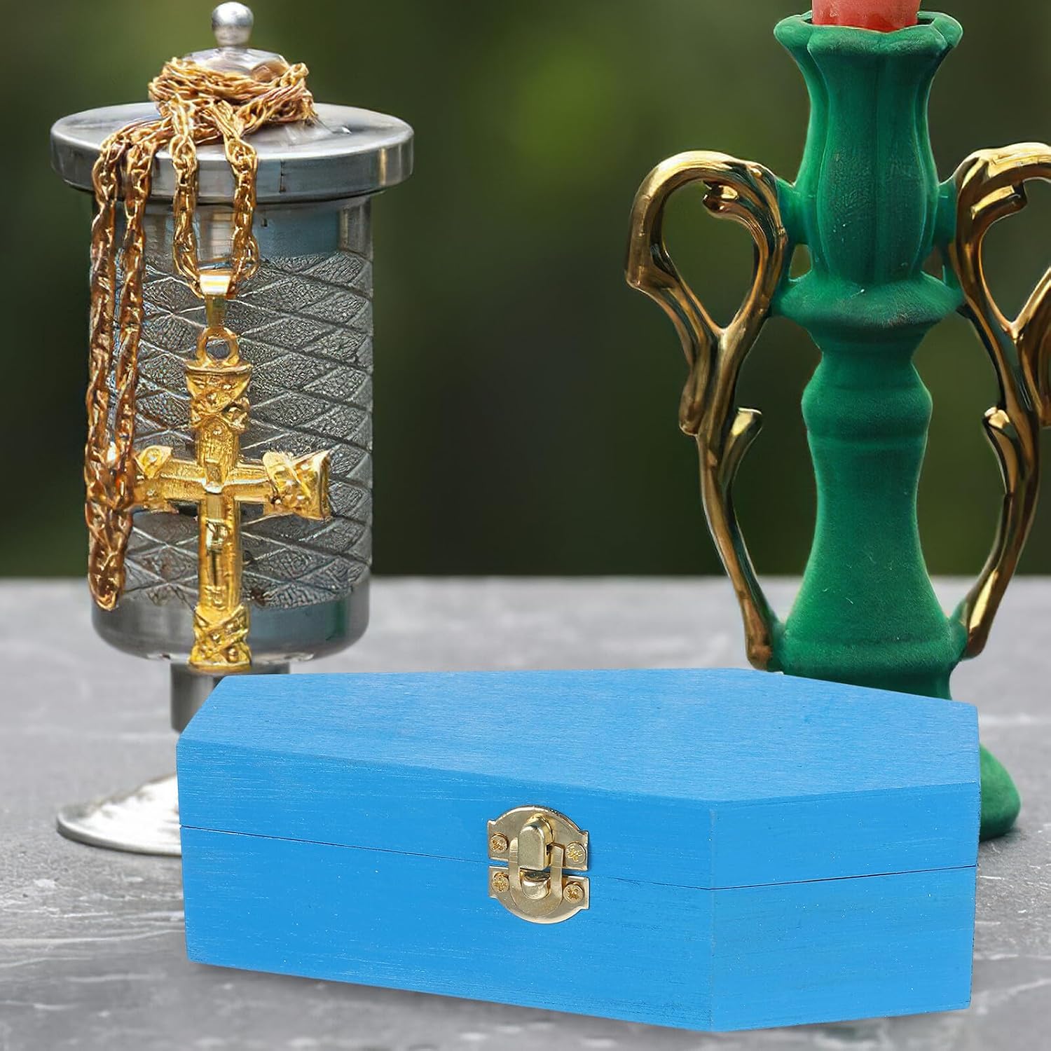 Wooden Coffin Treat Box for Halloween Jewelry and Trinkets image 5