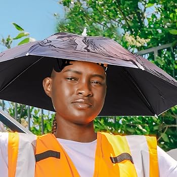 head cap umbrella