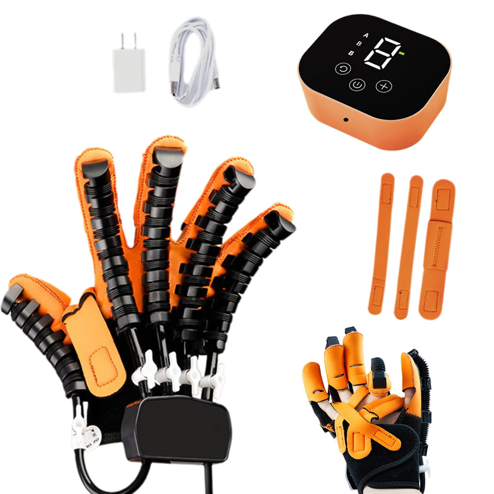 Guante Rehabilitación Robot,Gloves de Tratamiento de Rehabilitación,Equipo Recuperación Mano,para El Artritis Accidente Cerebrovascular Hemiplejía Paciente(Size:L,Color:Izquierda)