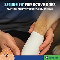 Vista 8 de HEALERS PetCare - Vendajes de gasa para botines de perro Protege las patas de los perros, XS, gasa para botas