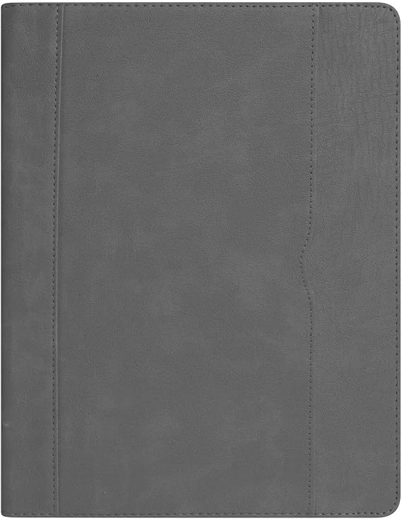 Leather Case for iPad Pro 12.9 Inch 2017/2015 (Old Model, 1st and 2nd Generation), Premium Leather Multi-Angle Viewing Stand Cover with Pencil Holder & Card Slots, Auto Sleep/Wake, Grey