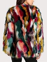 Vista 4 de Yimoon Abrigos de piel sintética para mujer, abrigo mullido y mullido