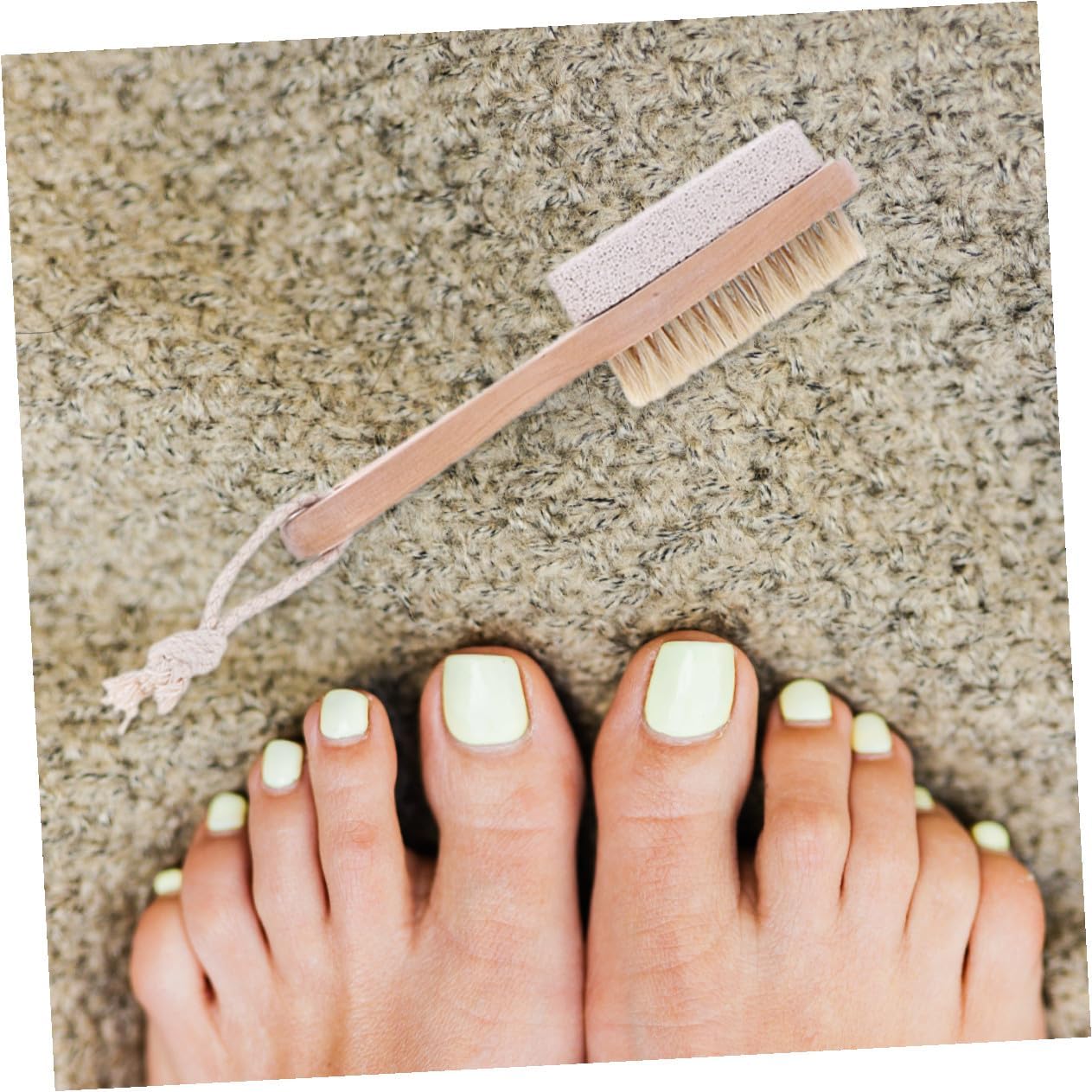 3pcs Foot Scraper and Pumice Stone Set with Bristle Brush for Dead Skin Removal, Exfoliating Foot Care Tool for Shower and Pedicure