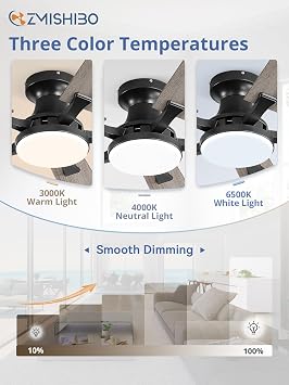 ZMISHIBO 52 inch ceiling fan