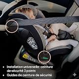Nania Prato evol +, Siège auto enfant, I-Size, 40-150 cm, dos route jusqu'à 105cm, Evolutif naissance à 12 ans, Fixations ceinture de sécurité, Réglage de l'Appui-tête et de l'Inclinaison. - 6