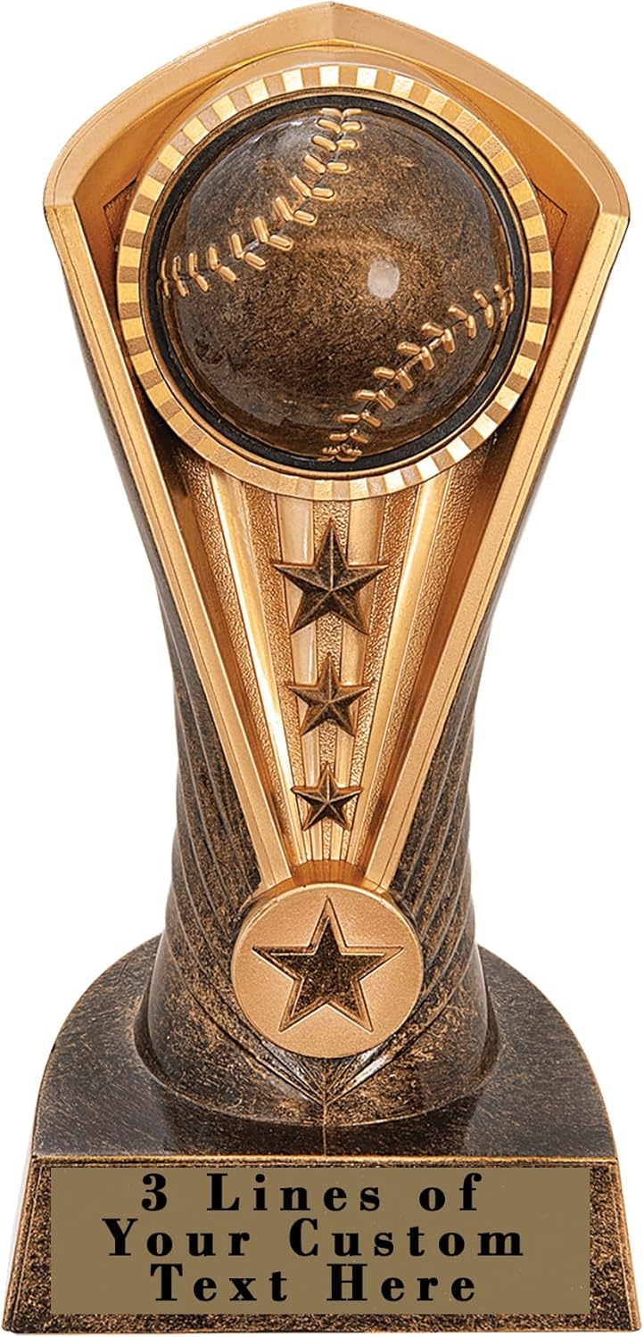 Express Medals Engraved or Blank, Pack of 12, 6.5 Inch Cobra Baseball Softball Trophies
