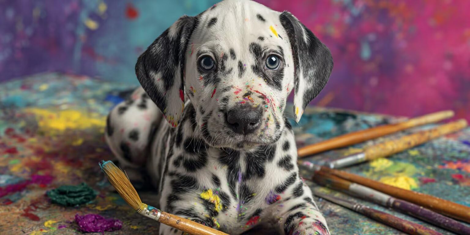 Pintar por Numeros Adultos, Perro Pincel, 70x90cm 7JGWX-243