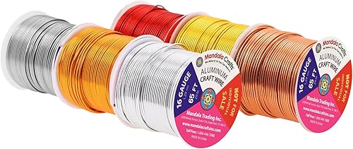Miniatura 823 de Mandala Crafts - Alambre de aluminio anodizado de calibre 22 para hacer joyas - 121.92 m de alambre flexible de color en tonos pastel - Flexible
