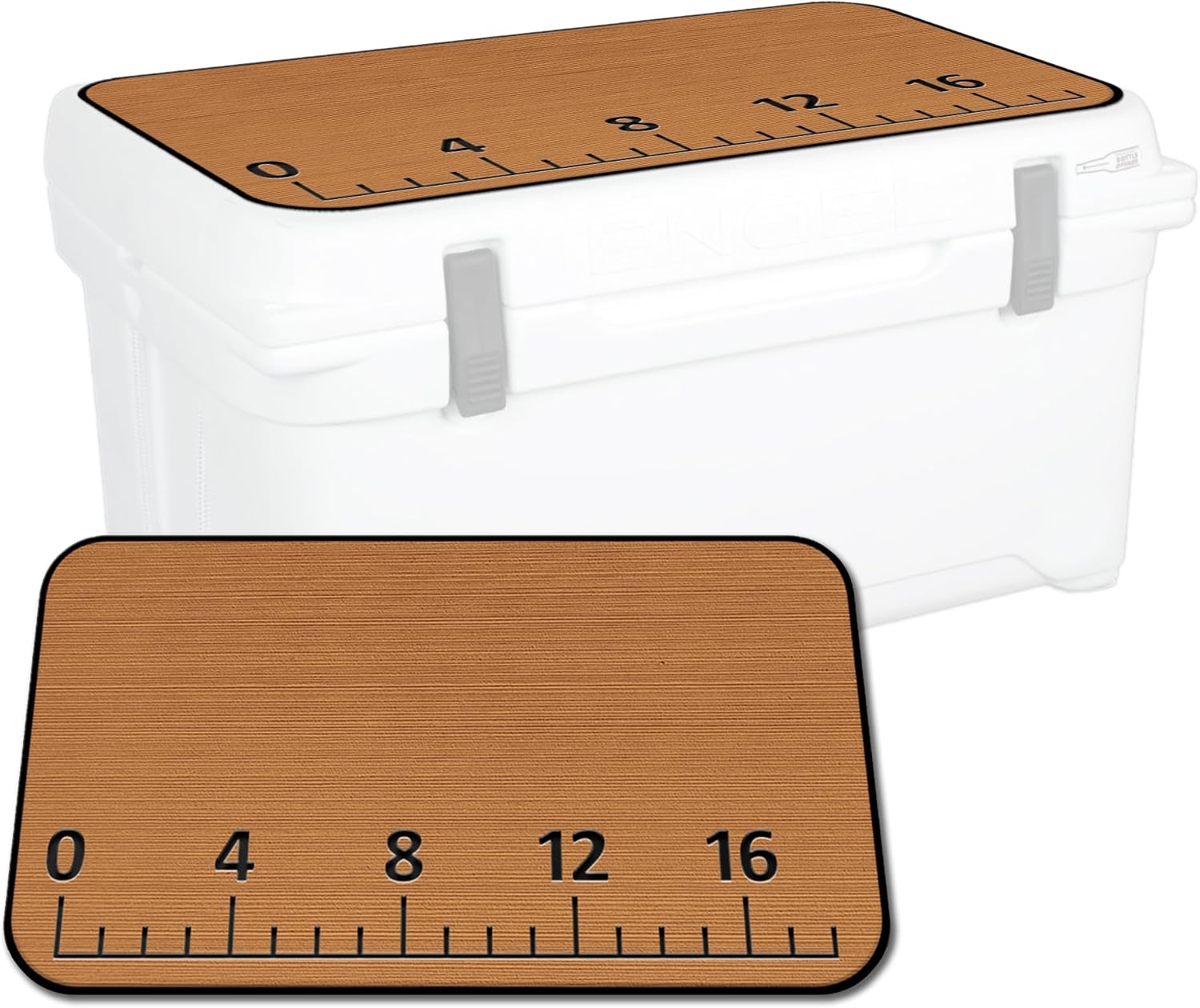 USATuff SeaDek EVA Mat Cooler Pad fits Engel | Peel & Stick Application | Non Slip Comfort Accessories - Fish Measuring Ruler (Mocha-Black)