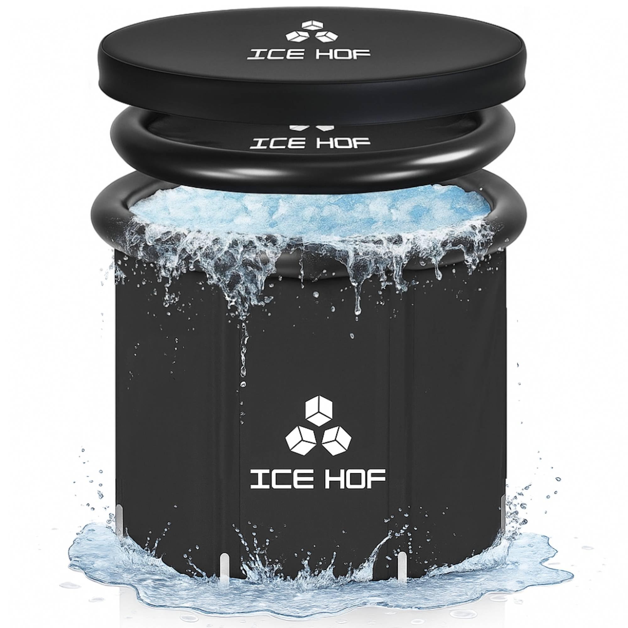 Ice Hof® Ice Bath Tub | New Improved Extra Large Ø80x80 cm Cold Plunge Barrel | Portable Ice Bath for Recovery, Wellness and Cryotherapy – Outdoor Eisbaden Tonne Style
