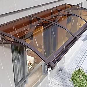 Tendalino Per Porta Ingresso In Policarbonato - 50x100 Cm, Trasparente, Antipioggia, Design Moderno - Foto 9