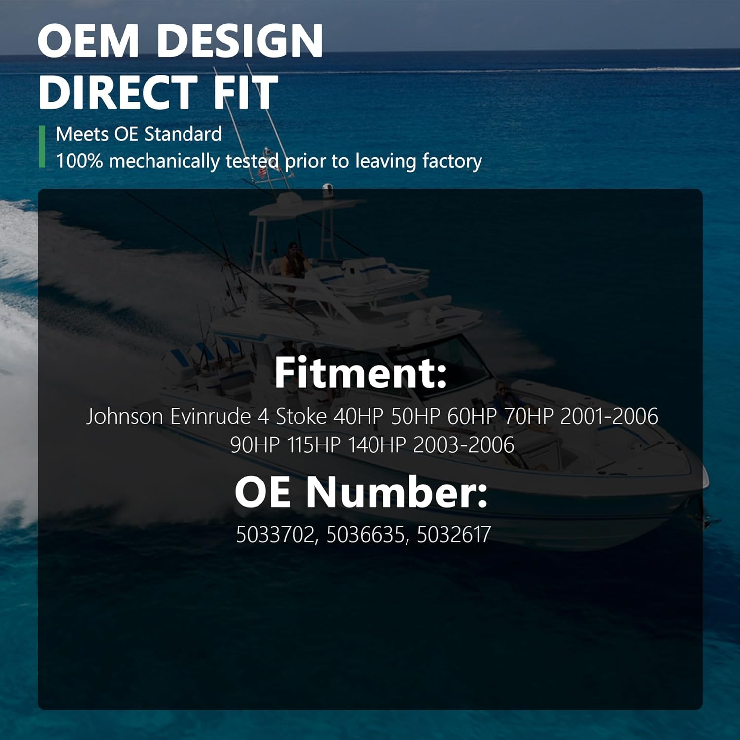Fuel Pump with Regulator and Strainer for Johnson Evinrude 4 Stoke 40HP 50HP 60HP 70HP 2001-2006 / 90HP 115HP 140HP 2003-2006 replaces 5033702 5036635 5032617
