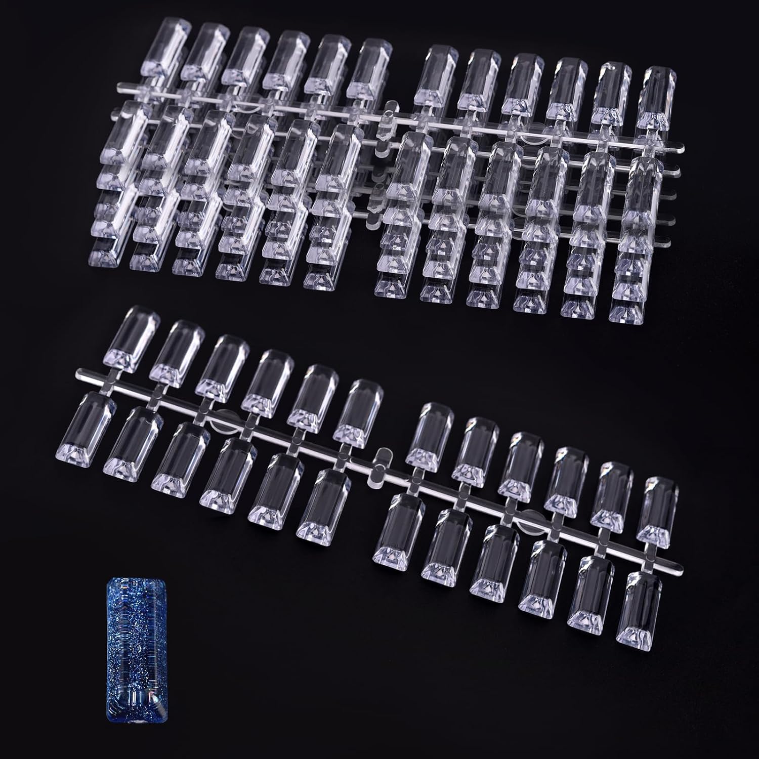 KADS False Nail Tips Display Chart Card Sticks for Colorful Nail Polish DIY Training Practicing (240Pcs Tip Shape)