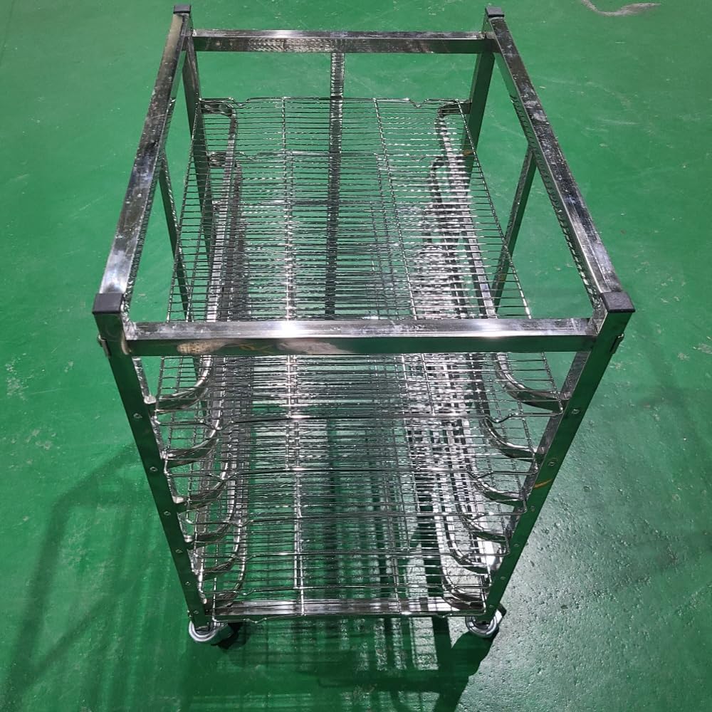 Sheet Pan Rack Cart - Fits 2/3 Size 16x22'' Pans, Suitable for Blodgett, Reinforced Rack Trolley for Bakery Operations