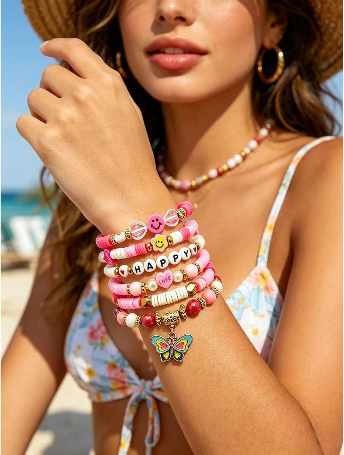 Summer Beach Bracelets Clay Beaded Bracelets Y2K Friendship Bracelets image 4