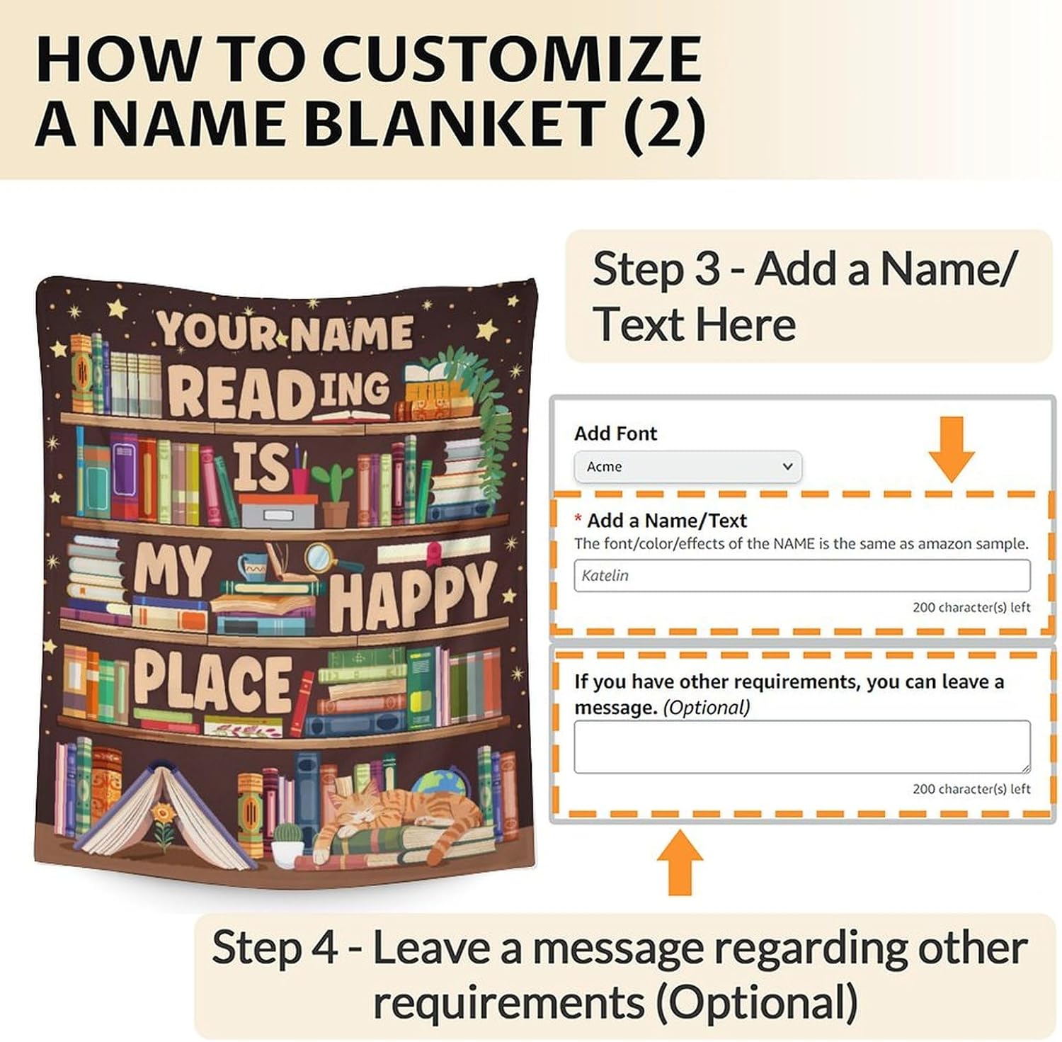 Personalized Kids Book Throw Blanket Gifts - Soft, Cozy & Comfort - 50x40 Inches Small Blanket for Crib, Sofa - Brown Funny Book Pattern Throw Blanket Decor Gifts for Book Lovers