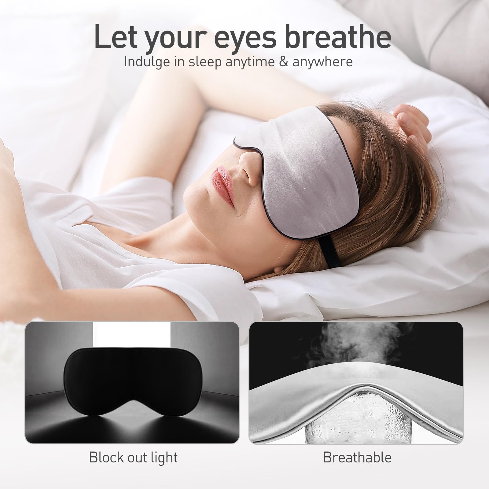 Maschera Per Dormire Pecore Mascherina Per Dormire, Per Donna E Uomo Con Cinghia Comoda Orientabile Per Viaggio