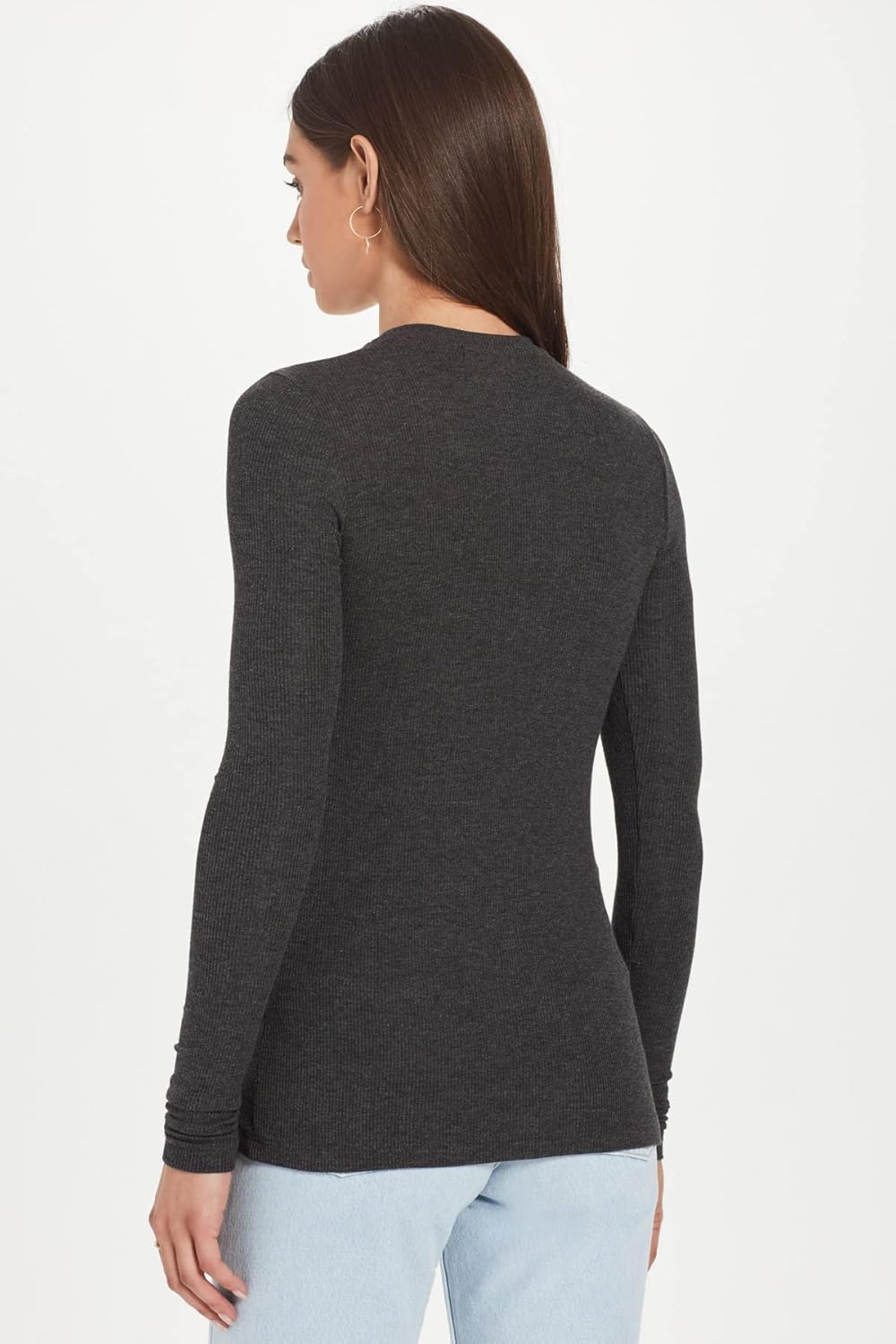 Goldie Lewinter Womens Ribbed Long Sleeve Tee - Image 3