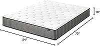 Vista 2 de Zinus 10 Inch Support Plus Pocket Spring Hybrid Mattress, Full, Strong Coils for Durable Support, Pocket Innersprings for Motion Isolation, Mattress