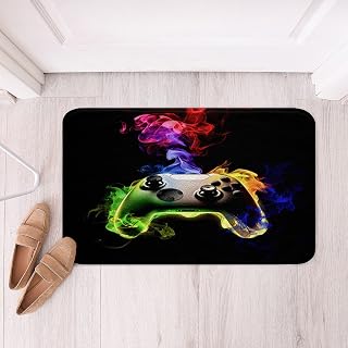 Feelyou Kids Gamer Bath Mats for Bathroom Gaming Bathroom Rugs Gamepad Bath Rugs for Shower Tub Boys Girls Modern Game Console Controller Teens Bathroom Accossories Bedroom Decor 20"x32"