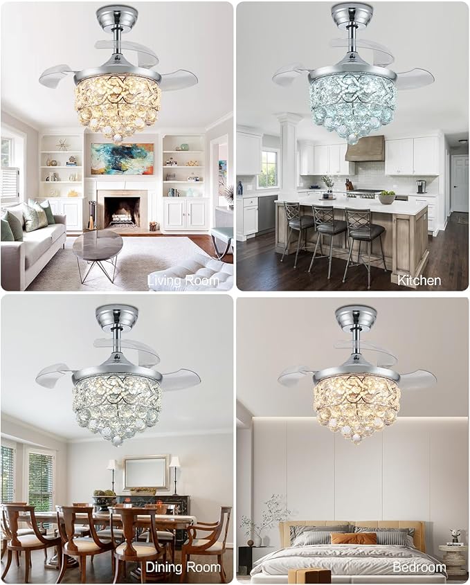 Ventilador de Techo 30" Con Luz LED y Control Remoto 110V miniatura 7