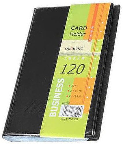 Tarjetero de 120 hojas de identificación de nombre comercial titular de la tarjeta de crédito