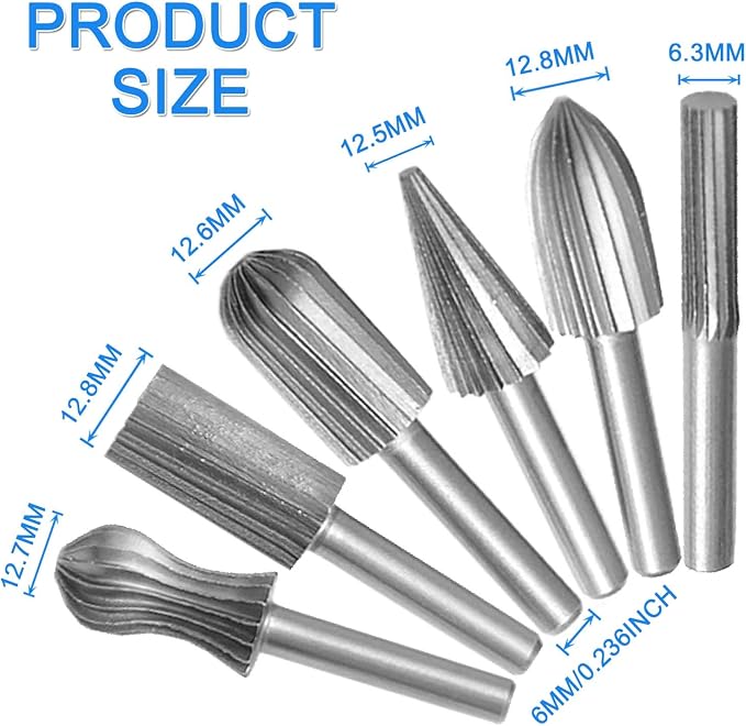 Set de Fresas Rotativas para Madera 6 Piezas miniatura 2