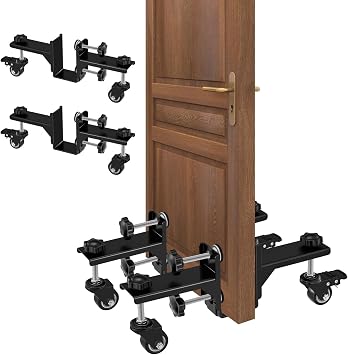 2025 Upgraded Door Lock Installation Kit,Heavy-Duty Door Dolly,2PCS Door Installation Hardware Tool Kits, Door Installation Tools for Pre Hung,Front Door and Slab,Door Lifter