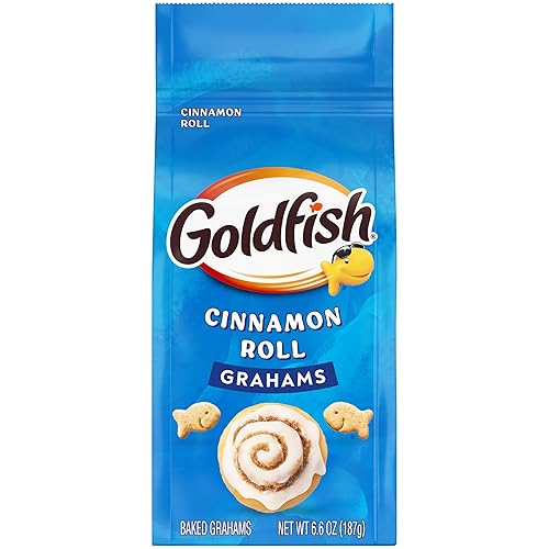 Goldfish Grahams Cinnamon Roll Baked Snack Crackers, 6.6 Oz Bag - Cinnamon Roll - 6.6 Ounce (Pack of 1)