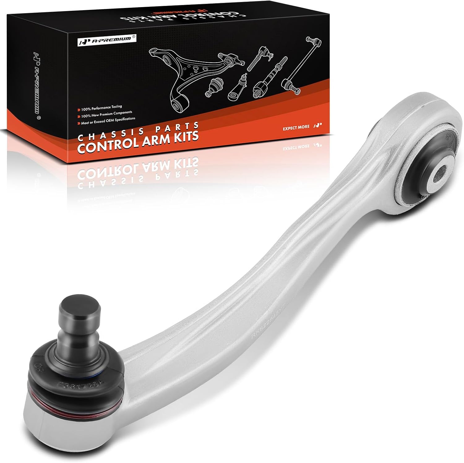 A-Premium Front Right Rearward Upper Control Arm, with Ball Joint & Bushing, Compatible with Audi A8 Quattro 2011-2016, S8 2013-2016
