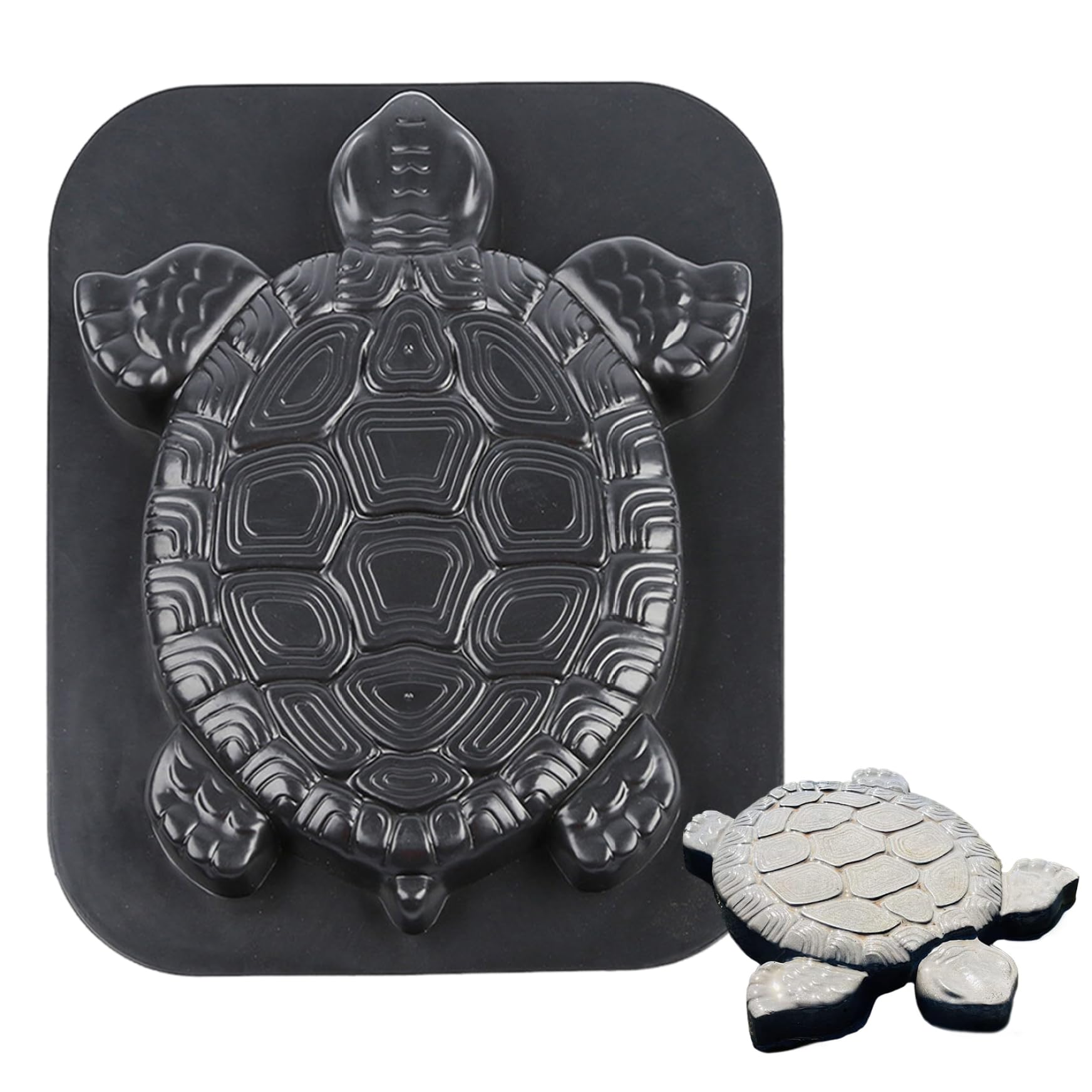 Moules à Pas Japonais pour béton et Ciment 17x15'' Moule à béton en Forme de Statue de Tortue Moule à Pas Japonais Facile à Utiliser Moules et Formes en béton pour allées et chemins de Jardin