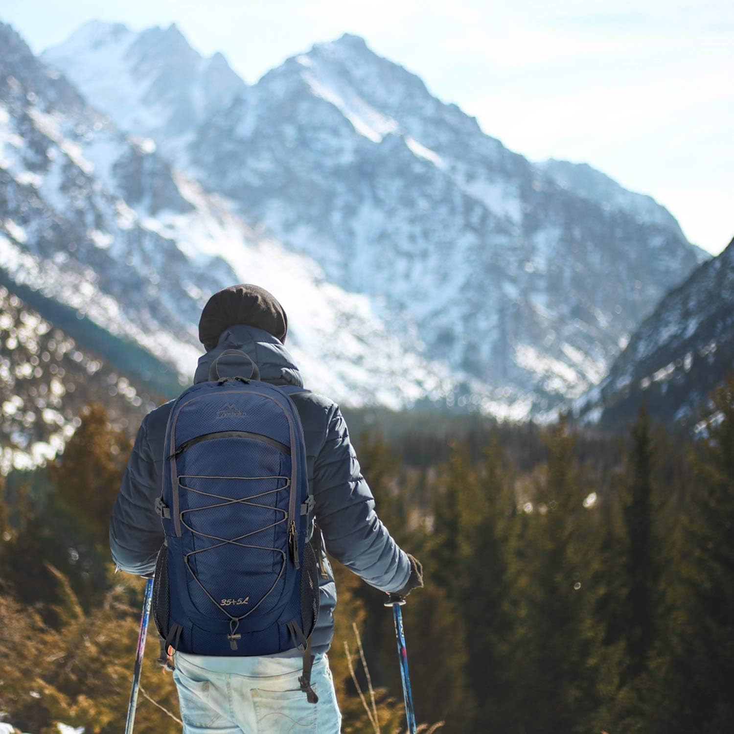 Loowoko Unisex 40L Backpack Lightweight Packable Daypack for Hiking Backpacking Camping Traveling : Sports & Outdoors