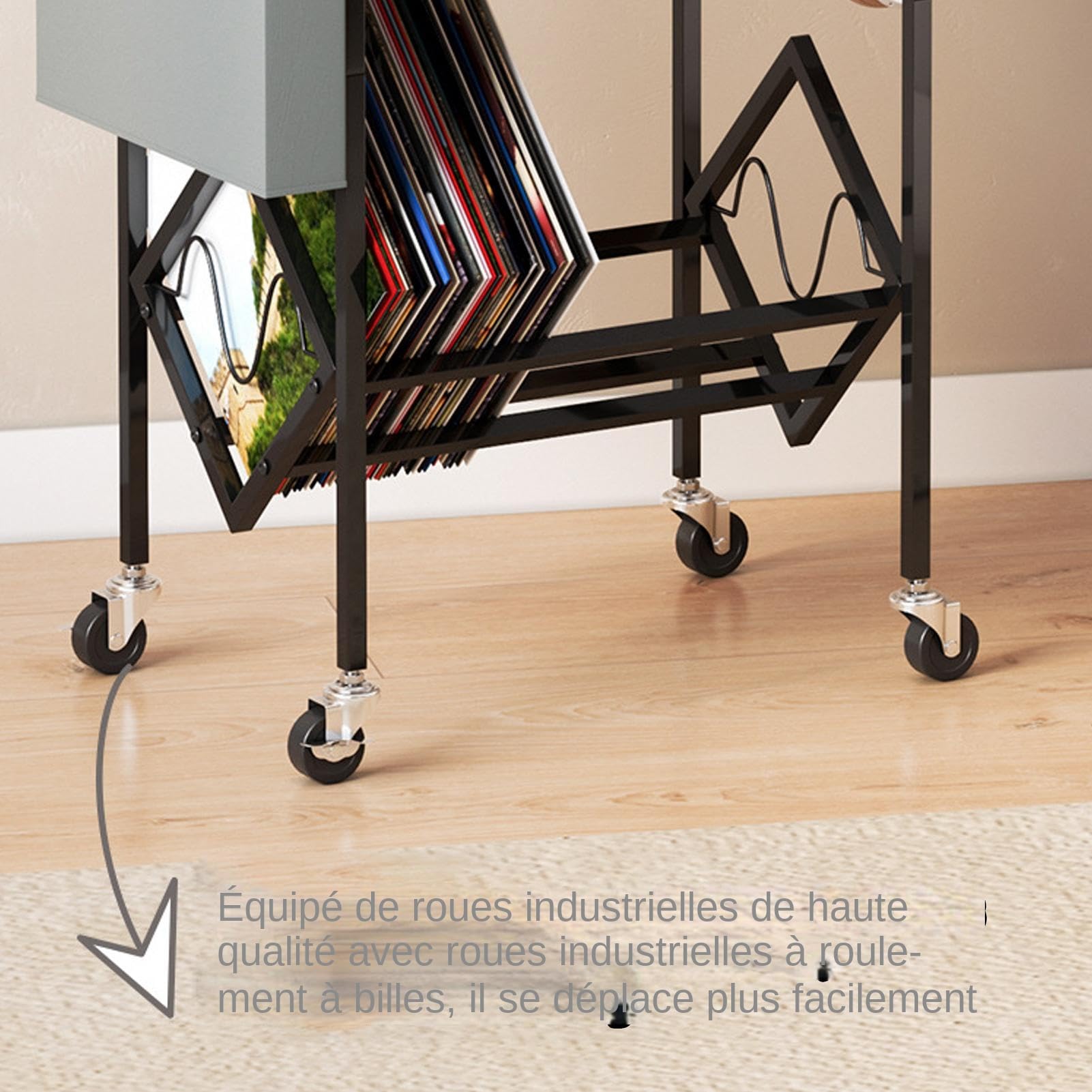 Organizer na Płyty Winylowe i Albumy Dwupoziomowy Regał Do Przechowywania | Półka Ekspozycyjna na Albumy Muzyczne Do Sypialni Salonu Biura Mieszkania Studio