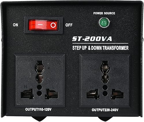 Miniatura 2 de Alvinlite Transformador convertidor de voltaje CA ST-200VA 200W (110 a 240V, 110 V a 220 V) 200 vatios convertidor elevadorabajo 110120 voltios -