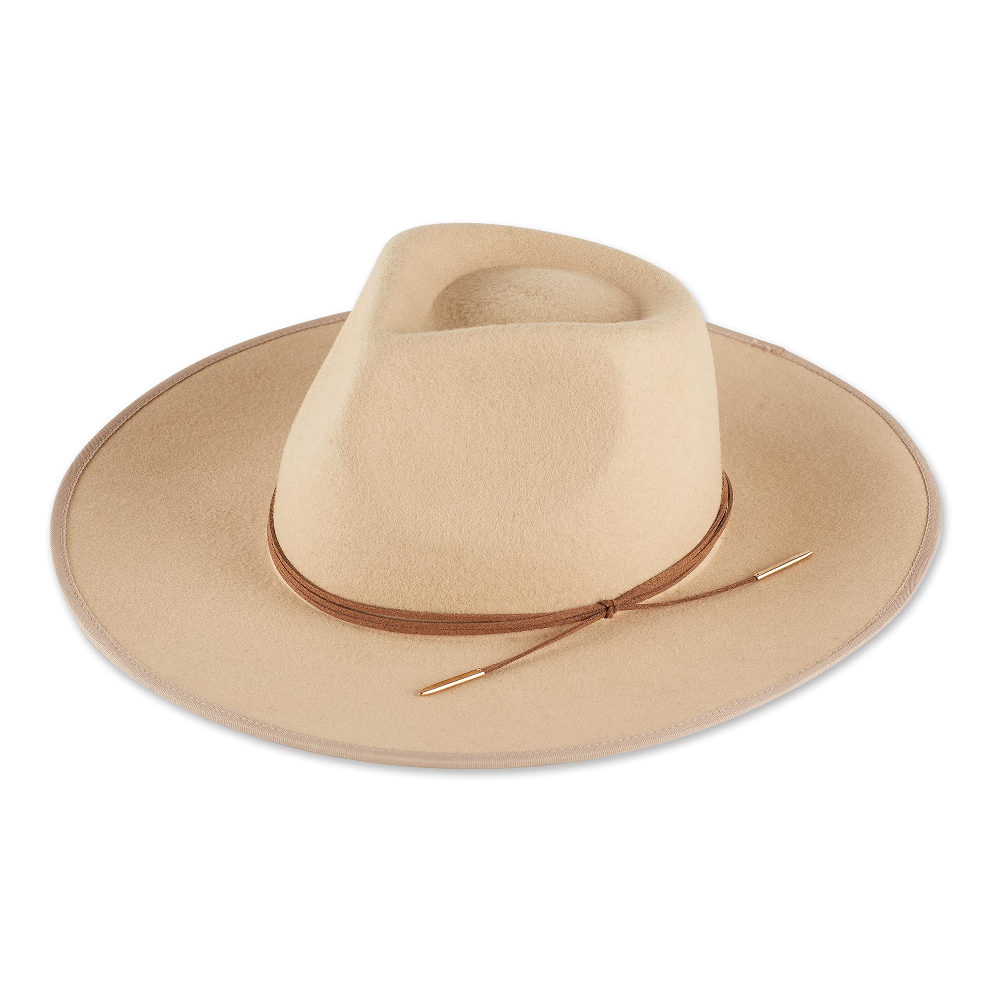 Hadley Wren Women's Faye, Nude Tickled Pink Hilary Wool Panama Hat, One Size