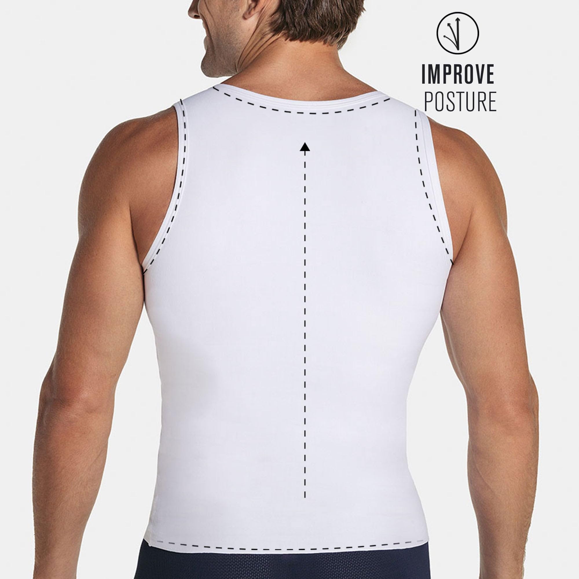 Leo Camiseta sin Mangas de Compresión Hombre - Faja Reductora para Hombre Individual o Paquete